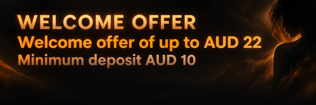 A subdued orange-lit abstract panel with large headline space at left and a faint figure at the right edge.