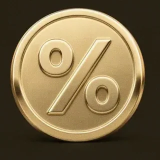 Gold percent coin — 22King