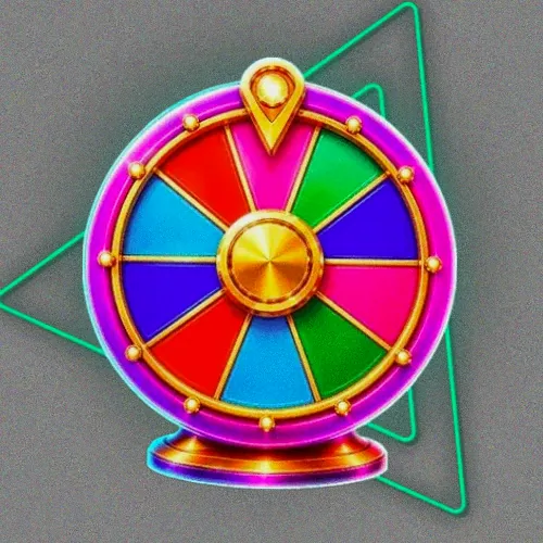 Colourful prize wheel
