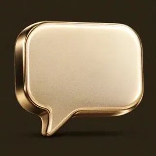 Gold speech bubble — 22King