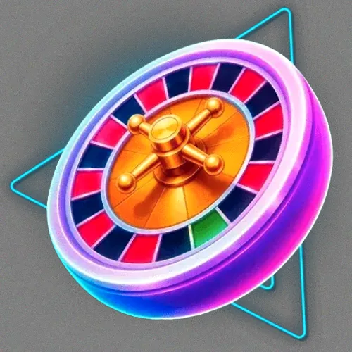 Neon roulette wheel